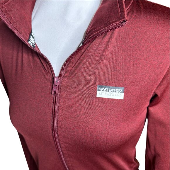 PINK VIctoria's Secret ULTIMATE PINK maroon half zip long sleeve top XS - Picture 2 of 7